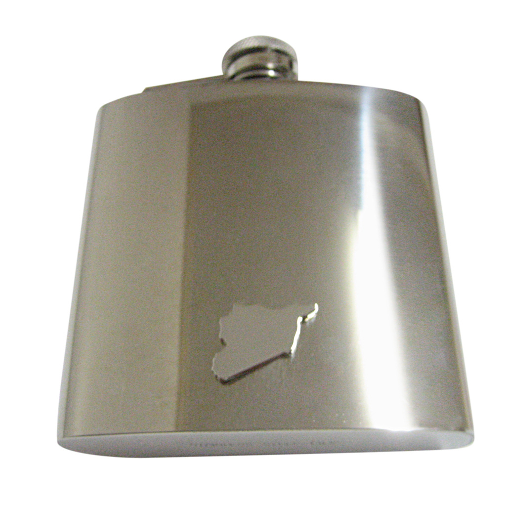 Syria Map Shape 6oz Flask